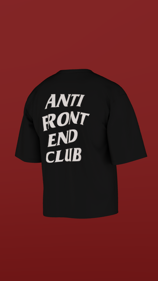 Camiseta Oversized "Anti Front-End Club"