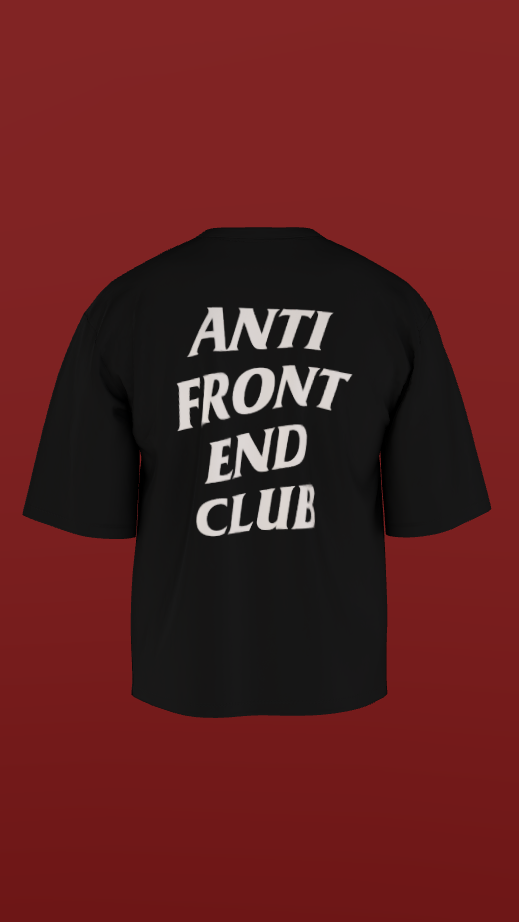 Camiseta Oversized "Anti Front-End Club"