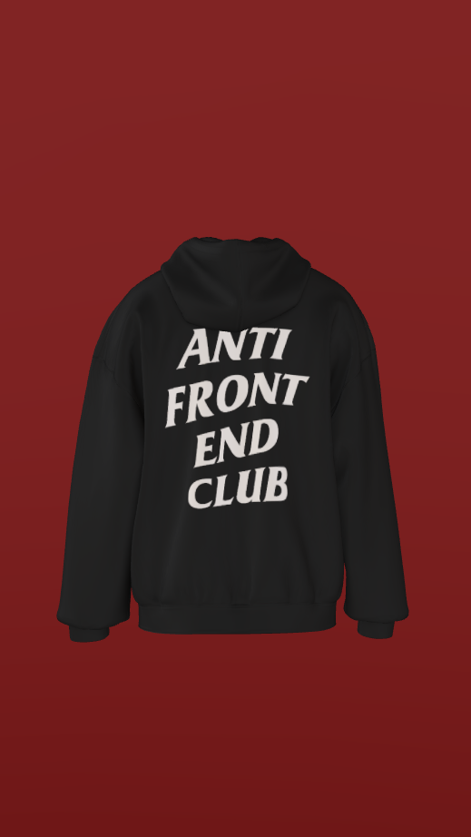 Moletom com Zíper "Anti Front-End Club"